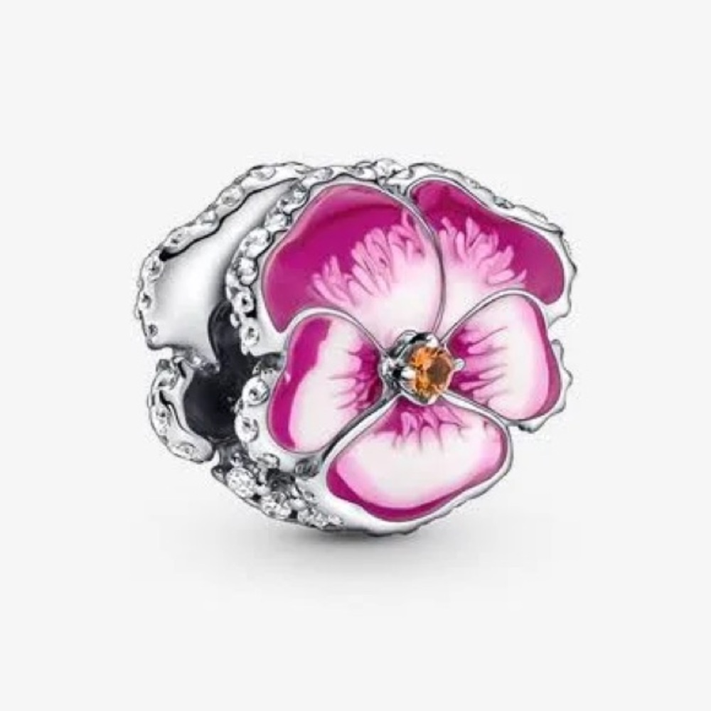 Pandora Pink and Silver Blossom Charm